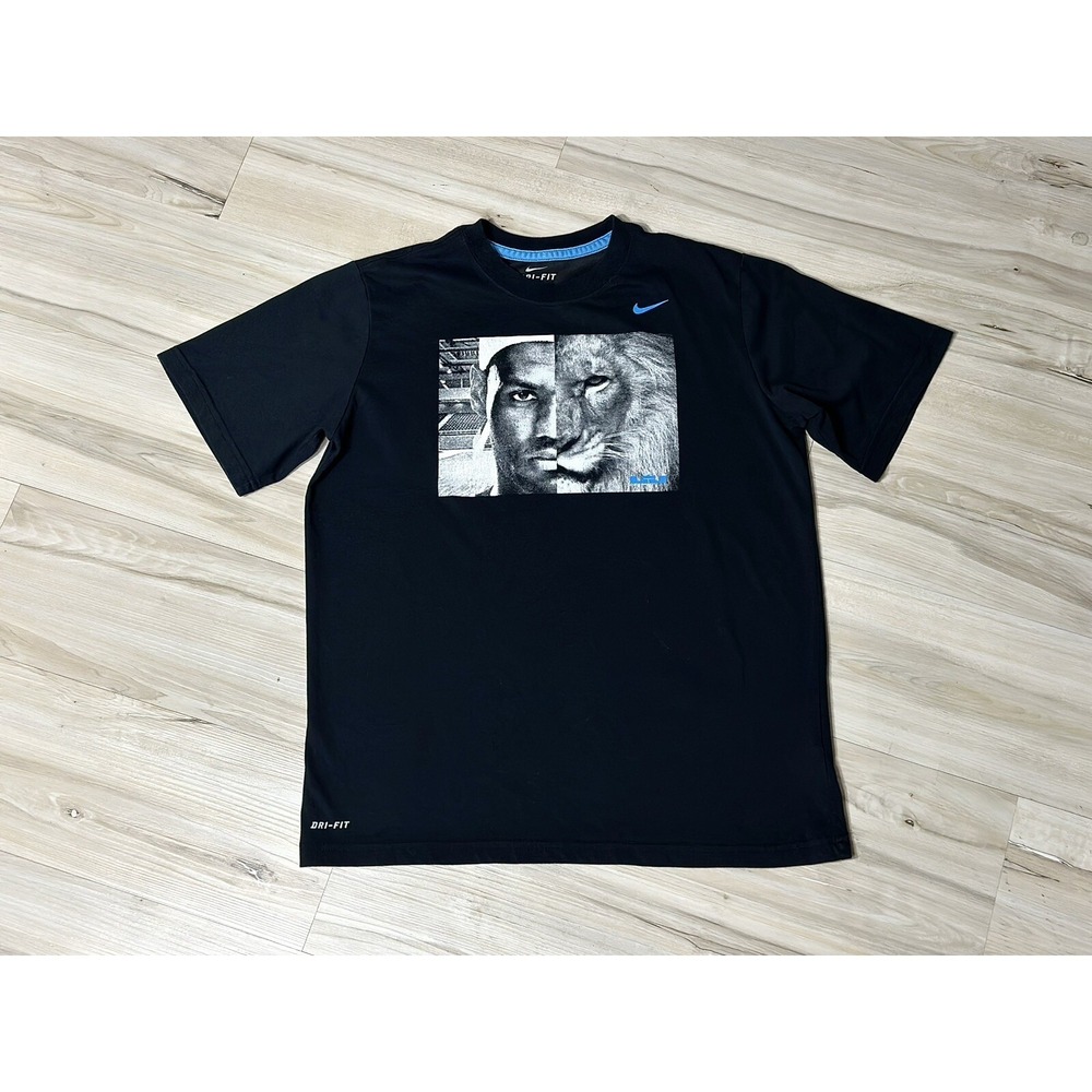 Nike Lebron James Dri Fit Opposing Forces Half Lion Shirt Youth Size L Rare - Picture 1 of 4